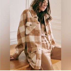 Sezane Paulin Coat | Ecru Camel US 6